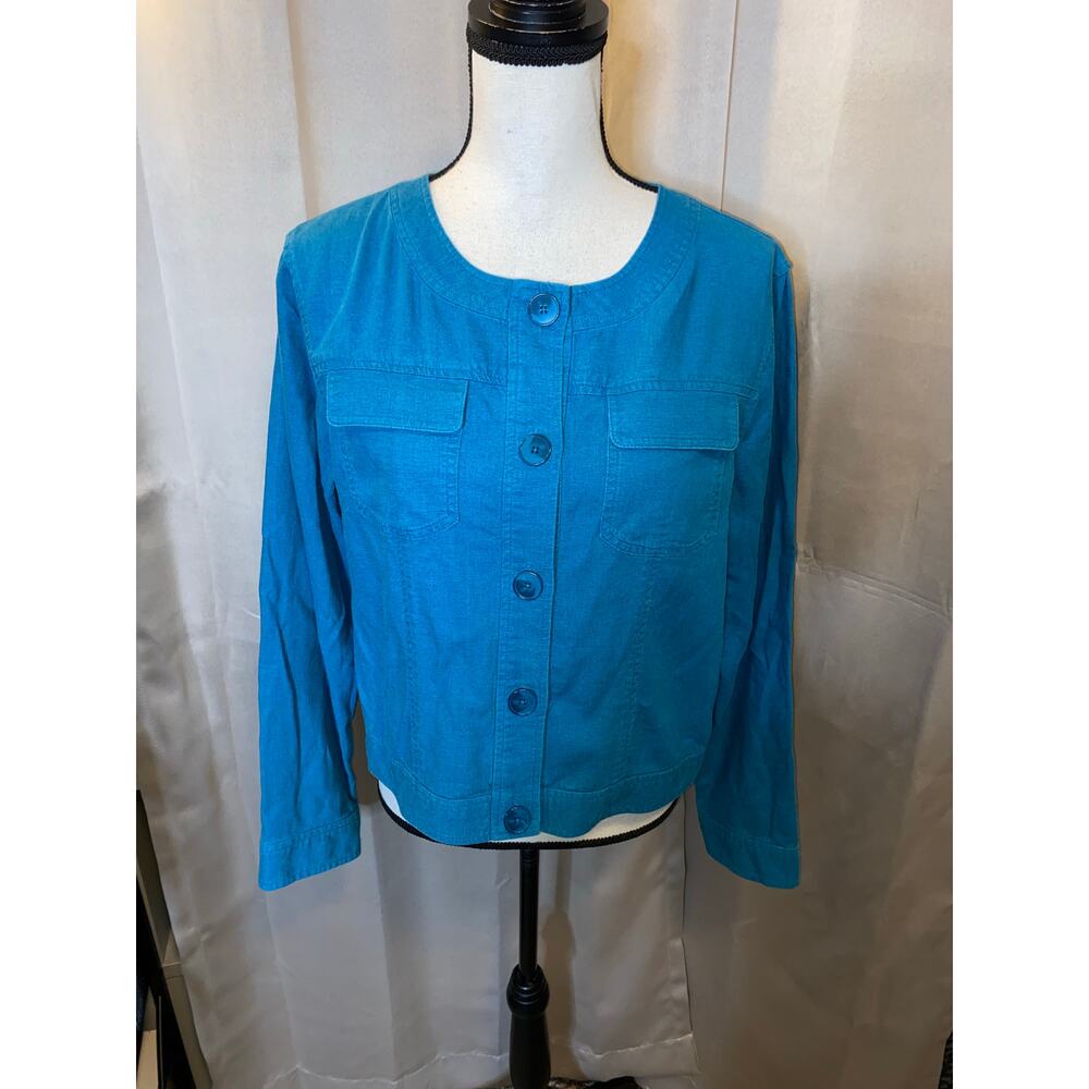 PENDLETON Linen Round-Neck Jacket